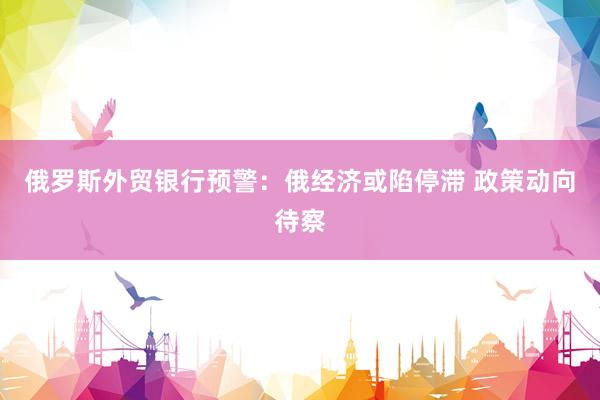 俄罗斯外贸银行预警：俄经济或陷停滞 政策动向待察
