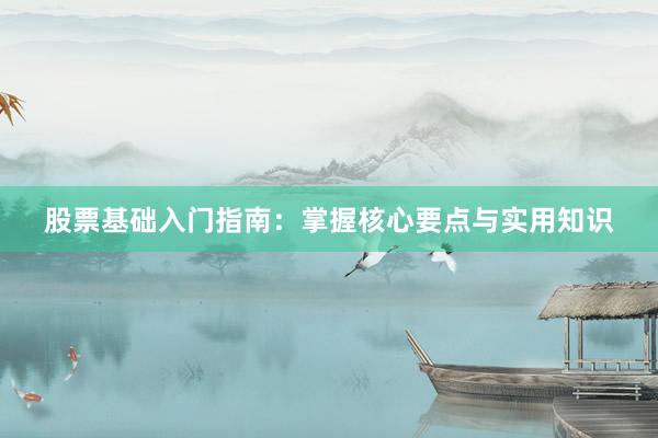股票基础入门指南：掌握核心要点与实用知识