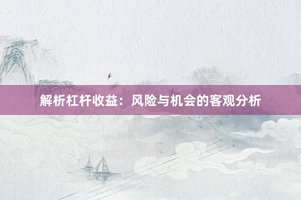 解析杠杆收益：风险与机会的客观分析