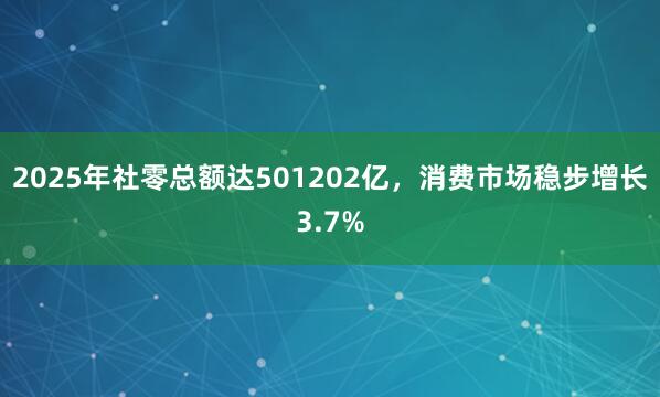 2025年社零总额达501202亿，消费市场稳步增长3.7%