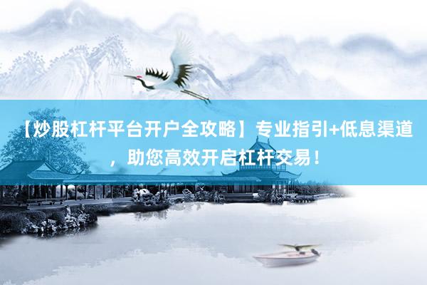 【炒股杠杆平台开户全攻略】专业指引+低息渠道，助您高效开启杠杆交易！