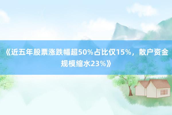 《近五年股票涨跌幅超50%占比仅15%，散户资金规模缩水23%》